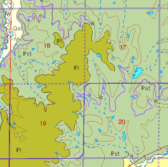 zoomed in area of Anderson County