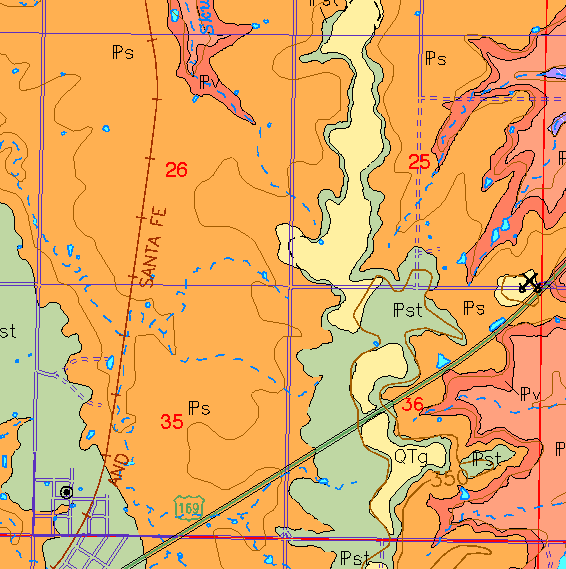 zoomed in area of Anderson County