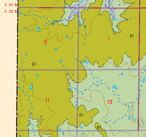 zoomed in area of Anderson County