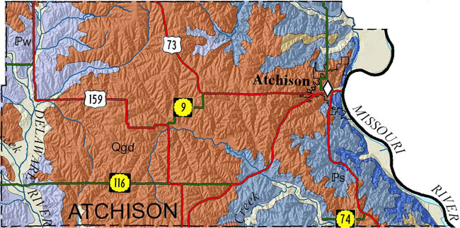 Atchison county geologic map
