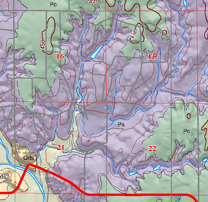 small geologic map