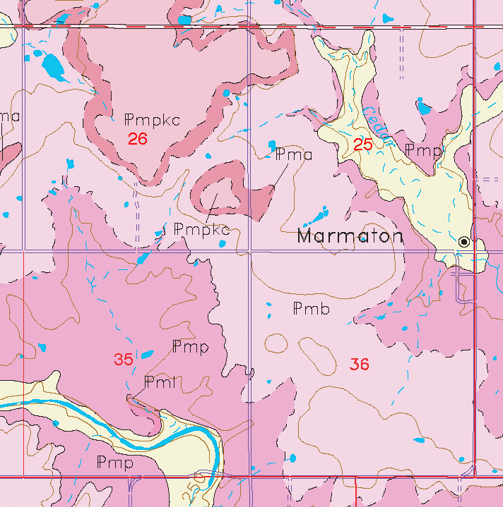 small geologic map