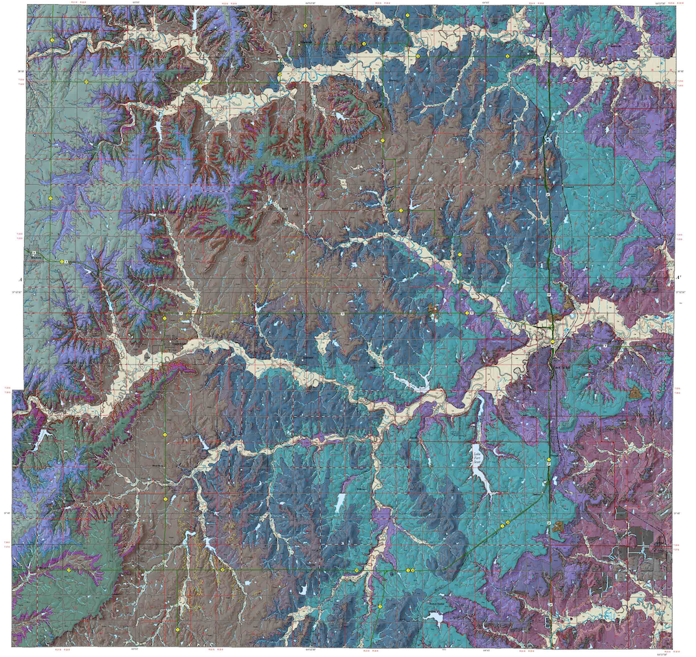 Bourbon County geologic map