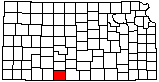 small map of Kansas; click to change counties