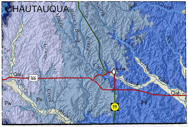 Chautauqua County geologic map