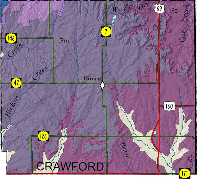 Crawford county geologic map