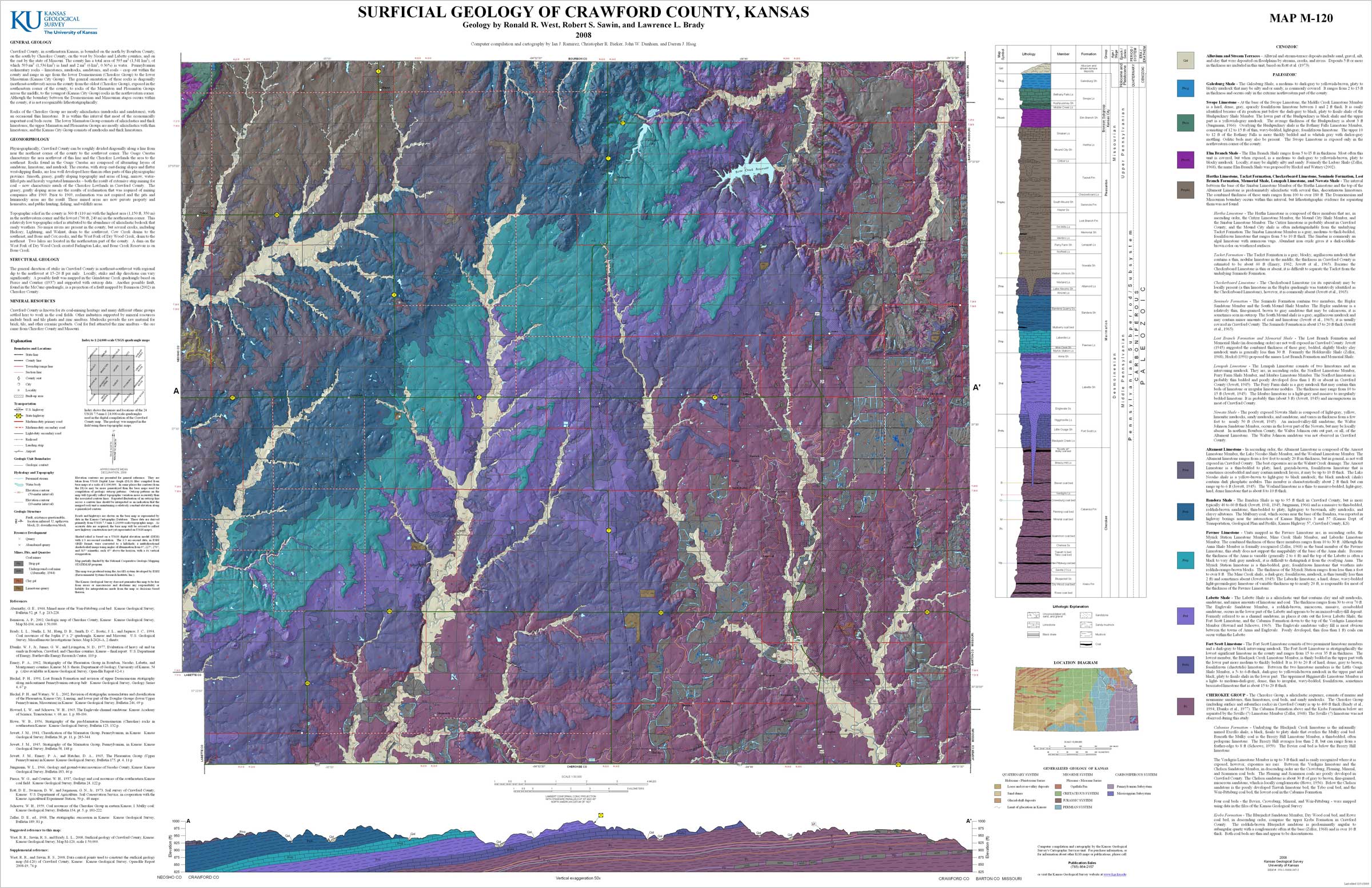 Crawford county geologic map