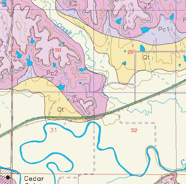 small geologic map