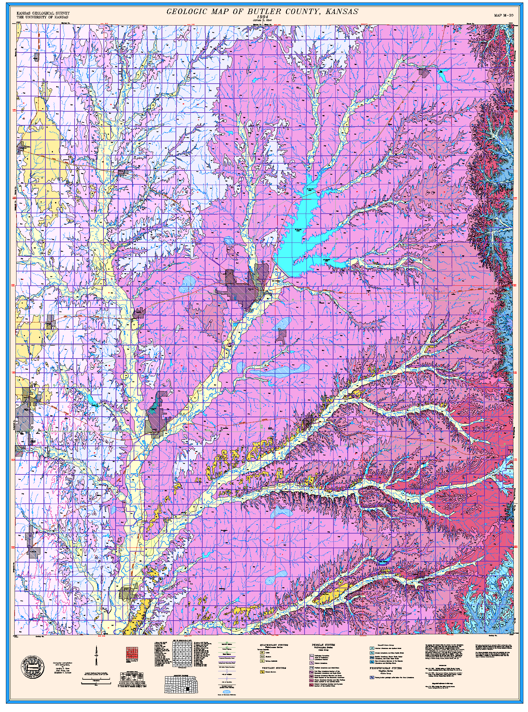 Butler County geologic map