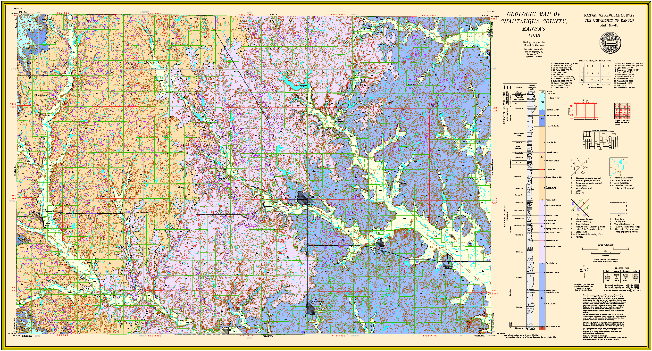 Chase County geologic map