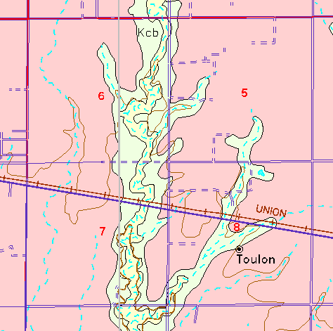 small part of Ellis Co. geologic map