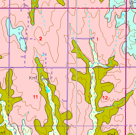 small part of Ellis Co. geologic map