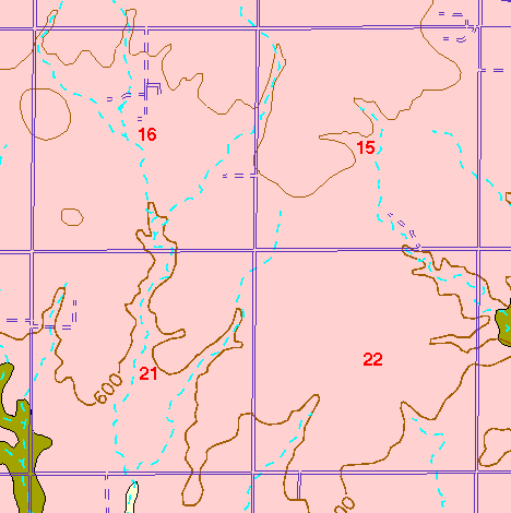 small part of Ellis Co. geologic map