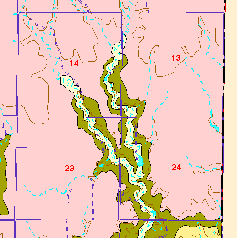 small part of Ellis Co. geologic map