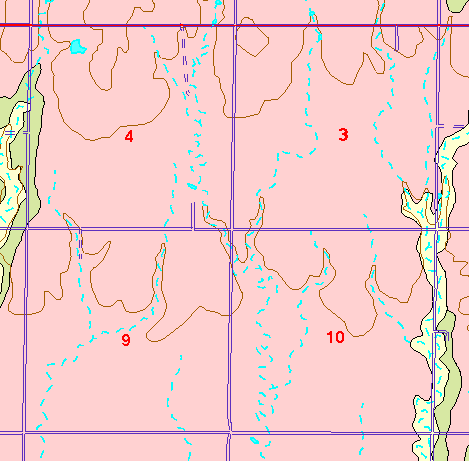 small part of Ellis Co. geologic map