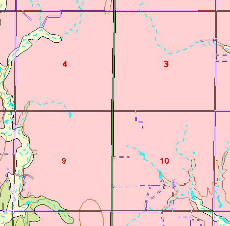 small part of Ellis Co. geologic map