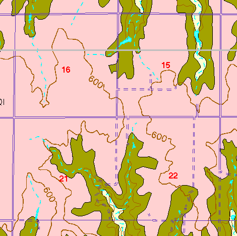 small part of Ellis Co. geologic map