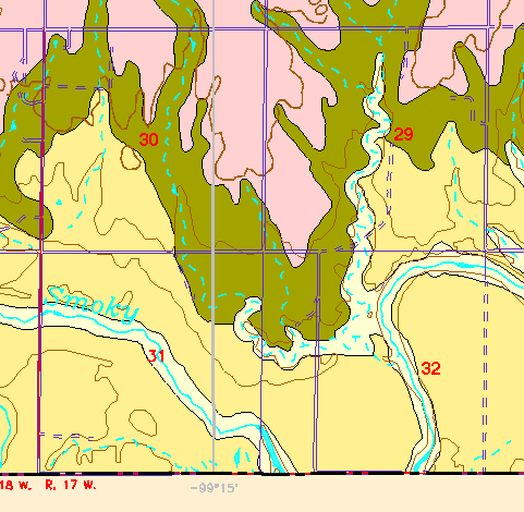 small part of Ellis Co. geologic map