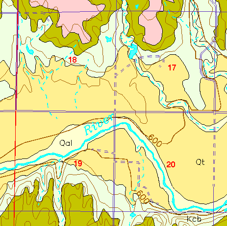 small part of Ellis Co. geologic map