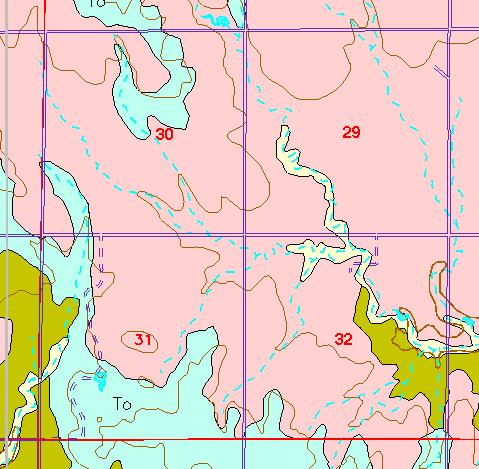 small part of Ellis Co. geologic map