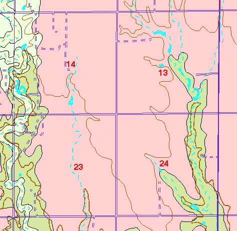 small part of Ellis Co. geologic map