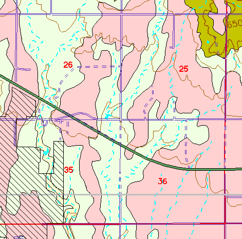 small part of Ellis Co. geologic map