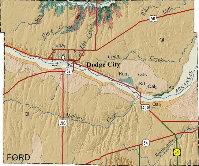 Ford County geologic map