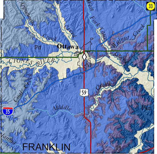 Franklin county geologic map