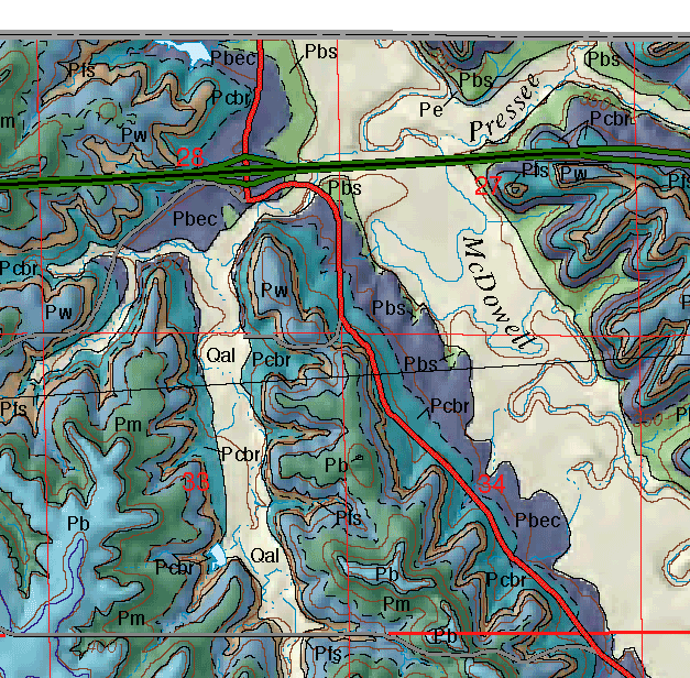 small geologic map