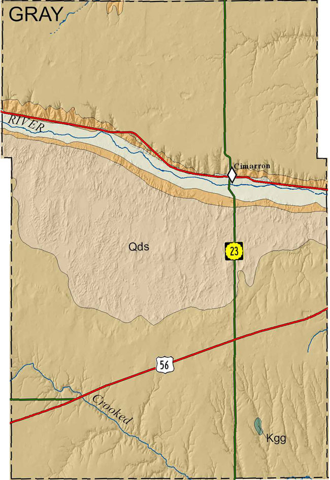 Gray county geologic map