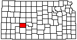 small map of Kansas; click to change counties