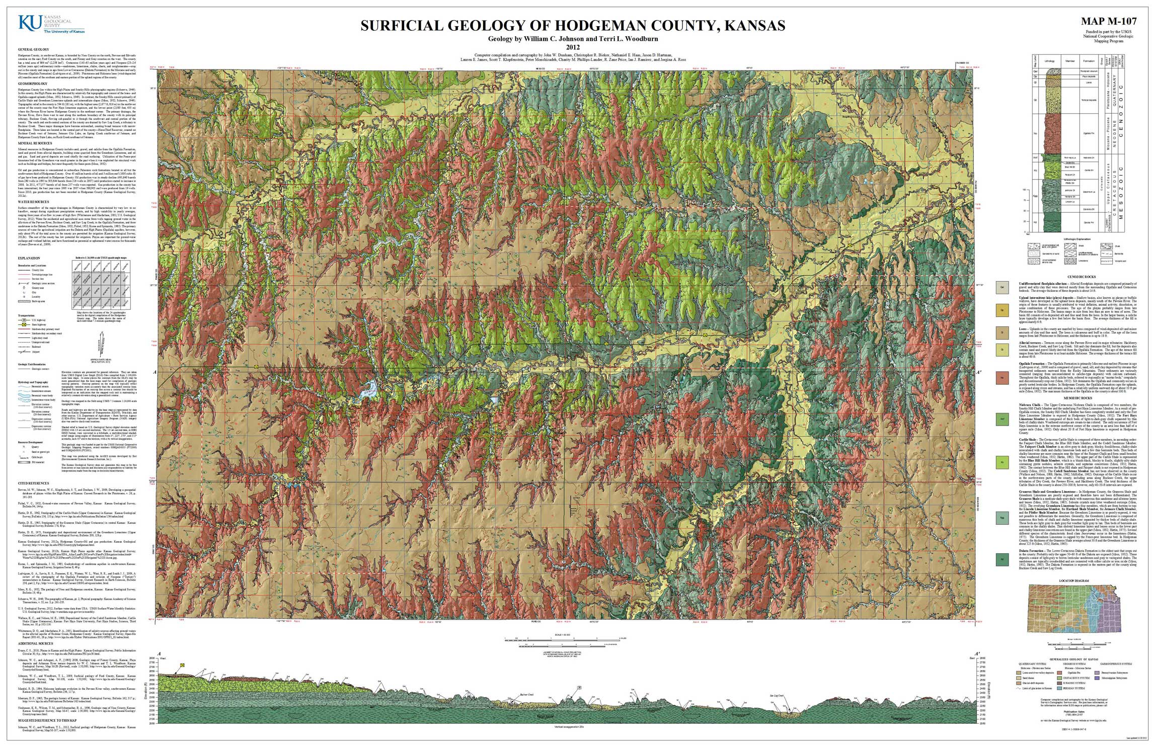 Hodgeman County geologic map