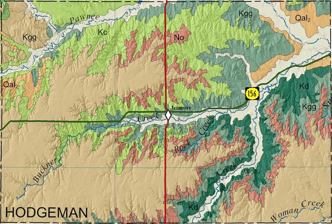 Hodgeman county geologic map