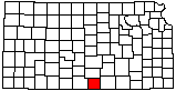 small map of Kansas; click to change counties