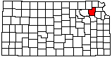 small map of Kansas; click to change counties