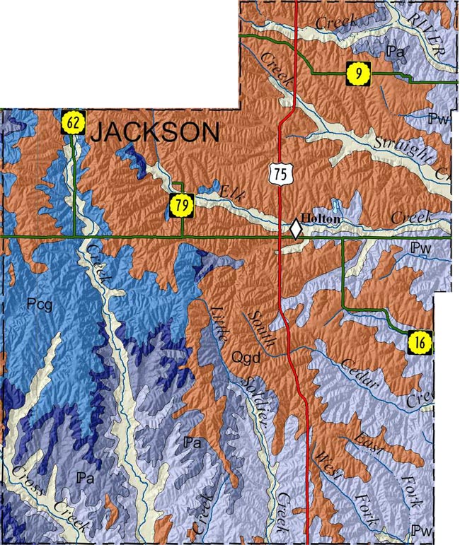 Jackson county geologic map