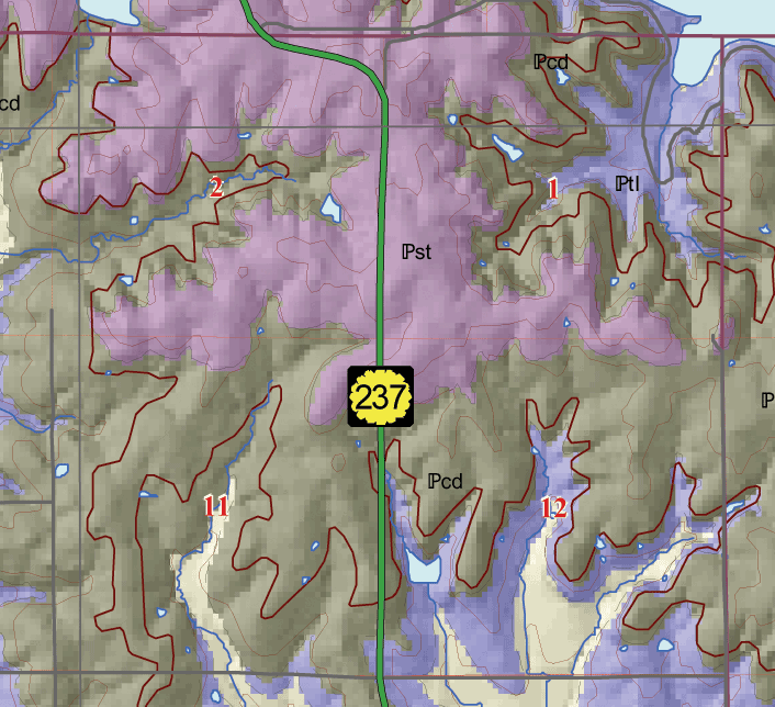 small geologic map