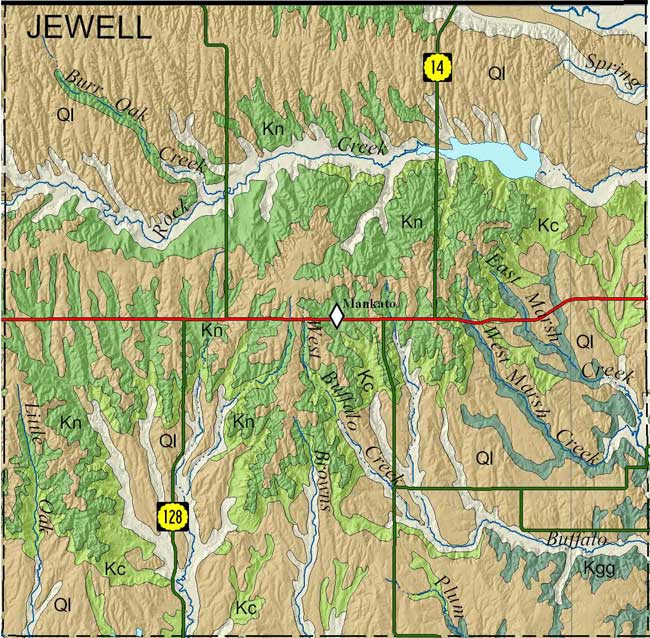 Jewell county geologic map