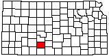 small map of Kansas; click to change counties