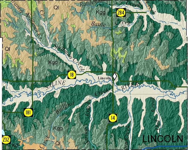 Lincoln county geologic map