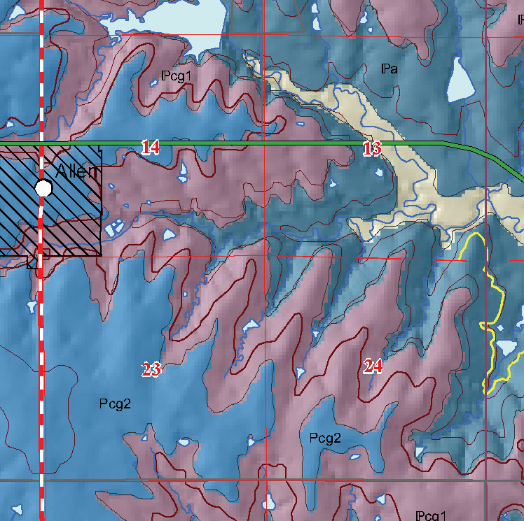 small geologic map