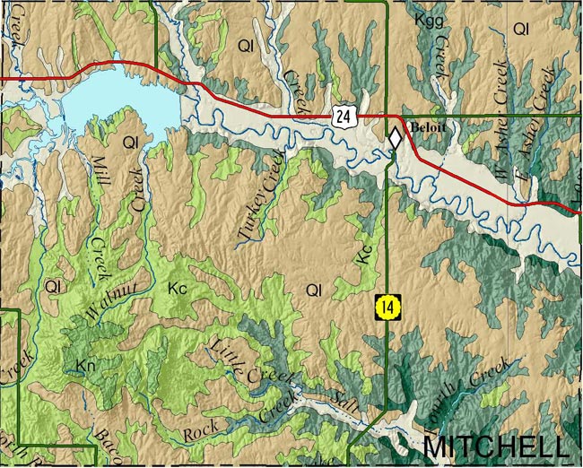 Mitchell county geologic map