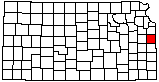 small map of Kansas; click to change counties