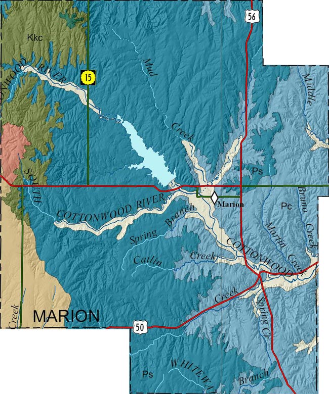 Marion county geologic map