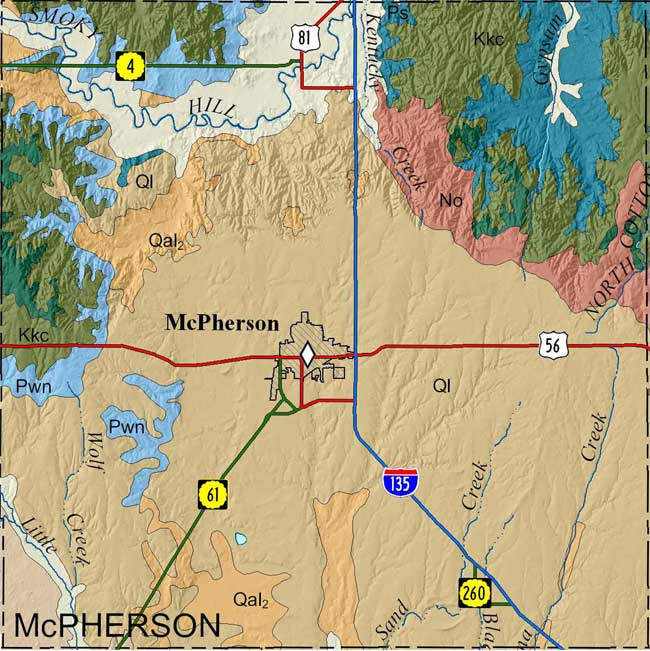 McPherson county geologic map