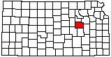 small map of Kansas; click to change counties