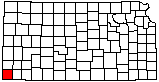 small map of Kansas; click to change counties