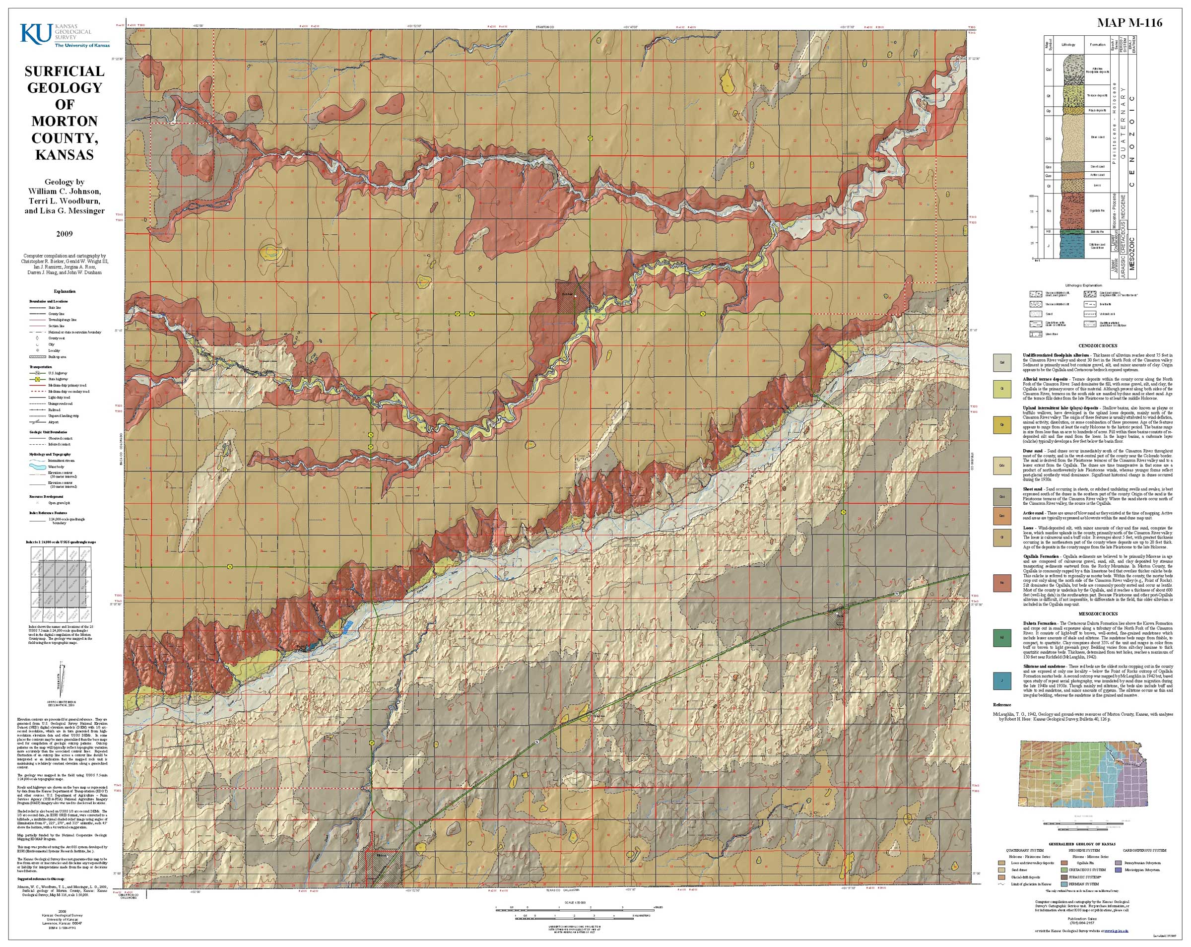 Morton county geologic map