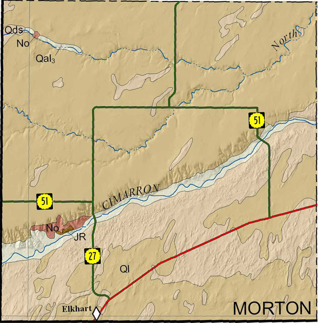 Morton county geologic map