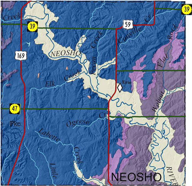Neosho county geologic map